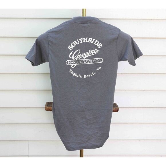 Vintage 90s Harley Davidson Kids Virginia Beach T-Shirt - Picture 4 of 4